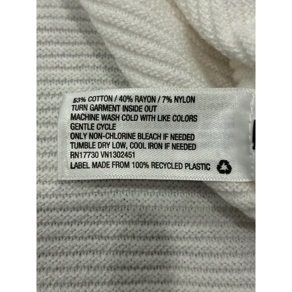 Merona NWT Womens Textured Ribbed White Pullover Tunic Sweater XXL - Picture 7 of 9